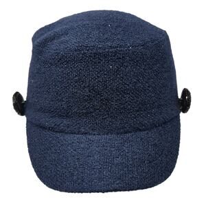 August Cadet Army Cap Blue One Size Stretchable Outdoor Lined Floral Blank